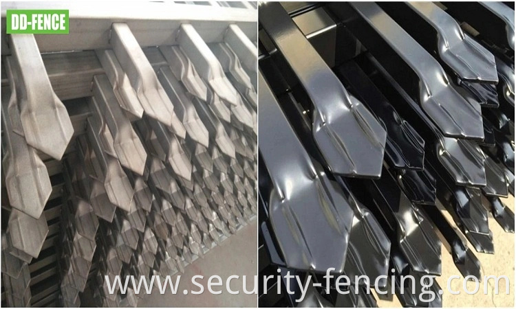 Powder Coated Steel Tubular Spear Top Security Panel Fence  for Yard Garden House Factory School Playground Boundary